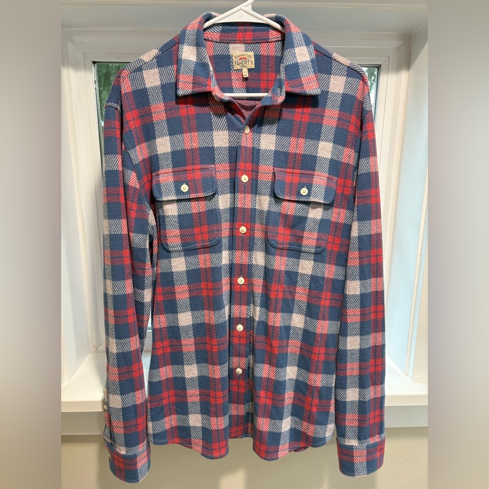 Faherty Legend Sweater Plaid Button-Up Shirt
